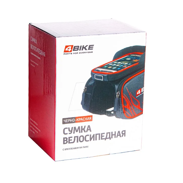 Велосумка водонепроницаемая 4BIKE красная 280 г — фото 3